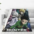 thumbnail image 2 of Hunter X Hunter Cartoon Printing Throw Blanket, All Seasons Flannel Fleece Blanket, Soft & Warm Plush Blankets for Couch Sofa Bed Camping Travel, 40"x30", 2 of 9