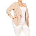 thumbnail image 3 of Plus Size Women's Trendy Style Open Front Solid Cardigan, 3 of 4