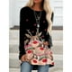 thumbnail image 5 of Camiseta de manga larga con estampado 3D para mujer, ropa de calle de gran tamaño con Árbol de Navidad, muñeco de nieve, Túnica, Tops, 5 of 5