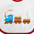 thumbnail image 4 of Inktastic Colorful Toy Train Boys or Girls Baby Bib, 4 of 4