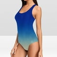 thumbnail image 4 of Itsame Womens One-Piece Swimsuit, Plus Size Gradient Athletic Training Surfing Suit Blue S-XXXL, 4 of 6