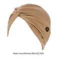 thumbnail image 3 of Minnieouse Paquete de 4 diademas de moda cómodas con botones, diademas elásticas de estilo musulmán de una sola capa para mujer Accesorio para el cabello Caqui Minnieouse AP008790-03B, 3 of 6