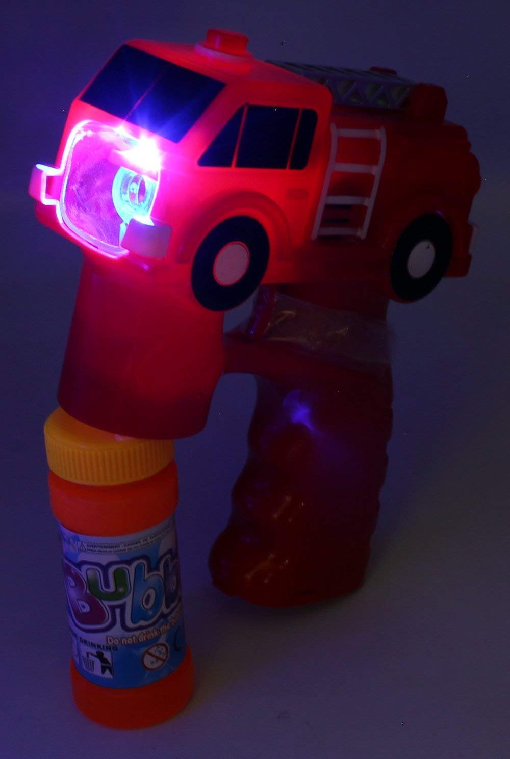 WonderPlay Police Car and Fire Truck Bubble Blaster Combo Pack - Set of Two Blue & Red