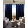 thumbnail image 3 of Navy Blue Black Ombre Blackout Curtains 54 Inch Length 2 Panels Set for Living Room Bedroom, Modern Abstract Striped Gradient Room Darkening Window Curtains Thermal Black Out Curtain 52"x54", 3 of 8