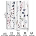 thumbnail image 3 of Floral Shower Curtain for Bathroom, White Fabric Shower Curtain Watercolor Navy and Red Bathroom Decor Waterproof Shower Curtains Set-72x72 in, 3 of 5