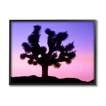 Stupell Industries Crescent Moon Tree Silhouette Landscape Photography Black Framed Art Print Wall Art
