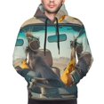 thumbnail image 2 of Bingfone Desert Monkeys Drive Men's Drawstring Hoodie Long Sleeve Pocket Sweatshirts-XX-Large, 2 of 6