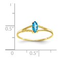 thumbnail image 5 of 10K Yellow Gold Ring Band with Stones (12) December Swiss Blue Topaz Marquise, 5 of 5