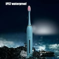 thumbnail image 5 of Luckky Electric Toothbrush, Oscillation & Vibration Sonic Electric Toothbrush for Adults with 4 Brush Heads, Waterproof Rechargeable Travel Powered Toothbrush (Blue), 5 of 8
