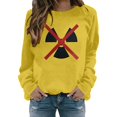 thumbnail image 1 of Gibobby Sudaderas con cremallera Sudadera con capucha holgada de cuello redondo para mujer, estampado de moda para adelgazar y reducir la edad, sudadera con capucha de manga l(Amarillo, S), 1 of 5