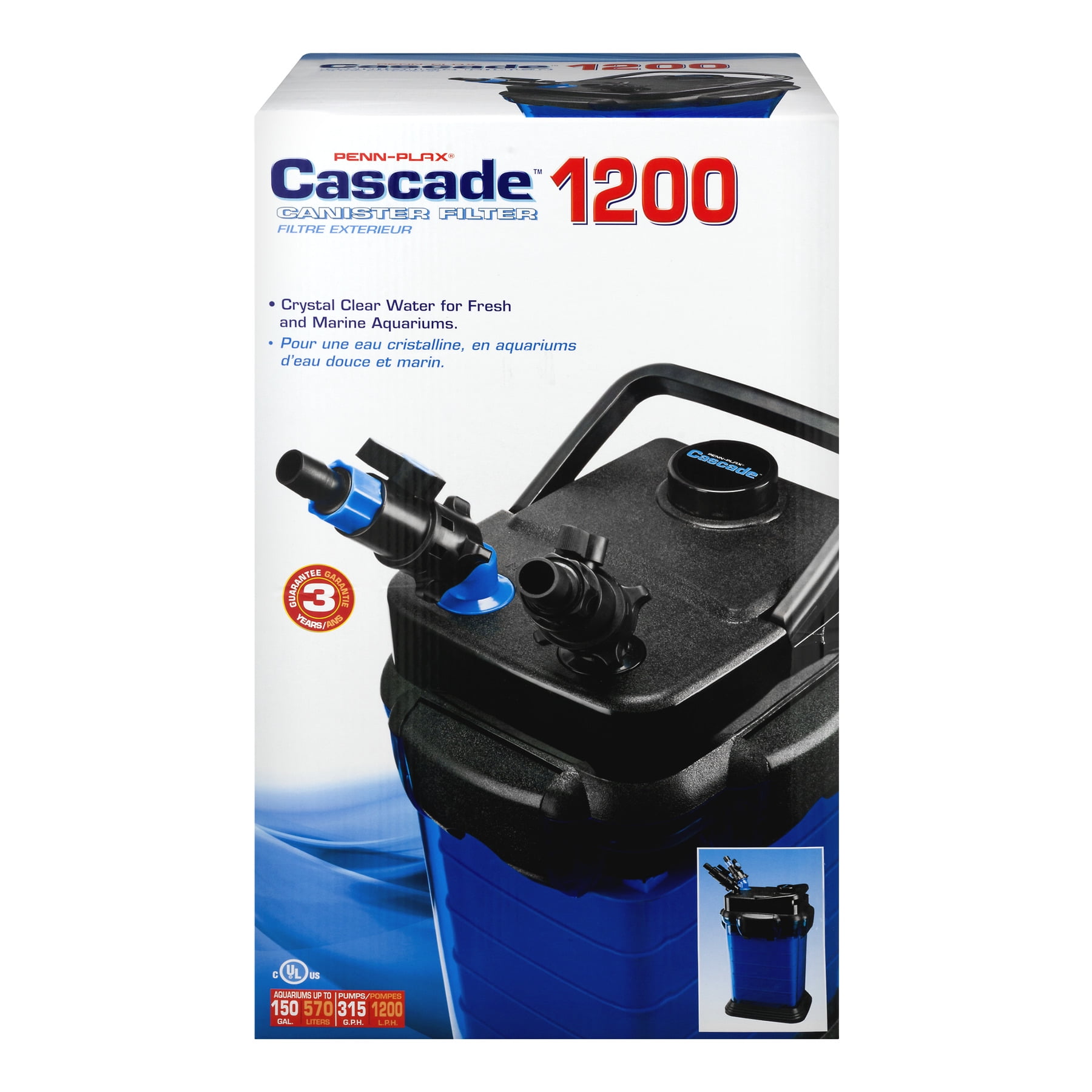 Penn-Plax Cascade Canister Filter 1200 - Walmart.com