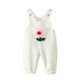thumbnail image 2 of ATOGUTA Girls' Casual Sleeveless Jumpsuits Size 0-4T Summer Sleeveless Rompers Casual Beach Playsuit Travel Vacation Outfits White, 2 of 5