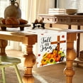 thumbnail image 3 of 1pc Fall for Jesus - 100% Linen - Rectangular - Autumn Harvest Pumpkin & Grapes Design - Woven - Table Runner - for Thanksgiving Home & Party Decor 13x72 inches, 3 of 5