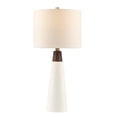 thumbnail image 2 of INK+IVY Tristan Tristan Ceramic with Wood Table Lamp in White and Cream Finish, 2 of 5