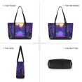 thumbnail image 6 of FORMRS Canvas Laptop Tote Bag for Women with 15.6" Computer Compartments Shoulder Handbag, Blue Road, 6 of 7