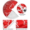 thumbnail image 2 of FMSHPON Red Christmas Snowflake Sparkle Xmas Christmas Tree Skirt Stand Mat for Holiday Party Decoration Indoor Outdoor 36 inches, 2 of 6