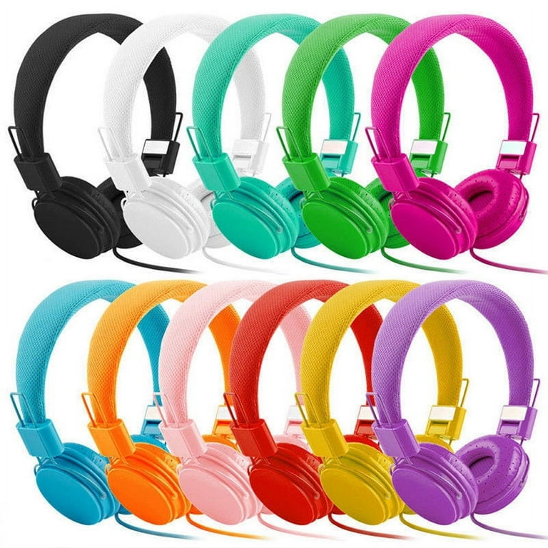 EastVita Kids Headphones Wired Headset Foldable Children on Ear Headphones with Adjustable Headband Stereo Sound 3.5mm Jack for iPad Tablet