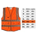 thumbnail image 3 of ALEKO Safety Vest XX Large Size with Pockets Class 2 ANSI/ISEA Compliant Orange, 3 of 6