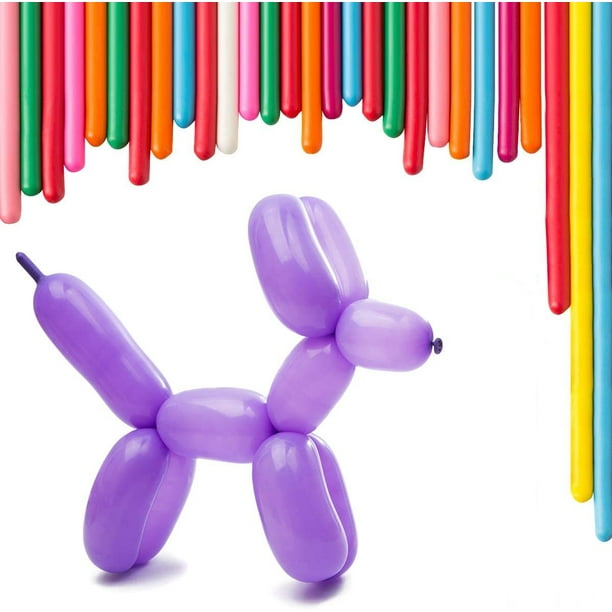 200Pcs Long Balloons Twisting Magic Skinny Balloons Sculpture Twist Balloon Animal Balloons DIY Balloons for New Year Eve Christmas Halloween Shows