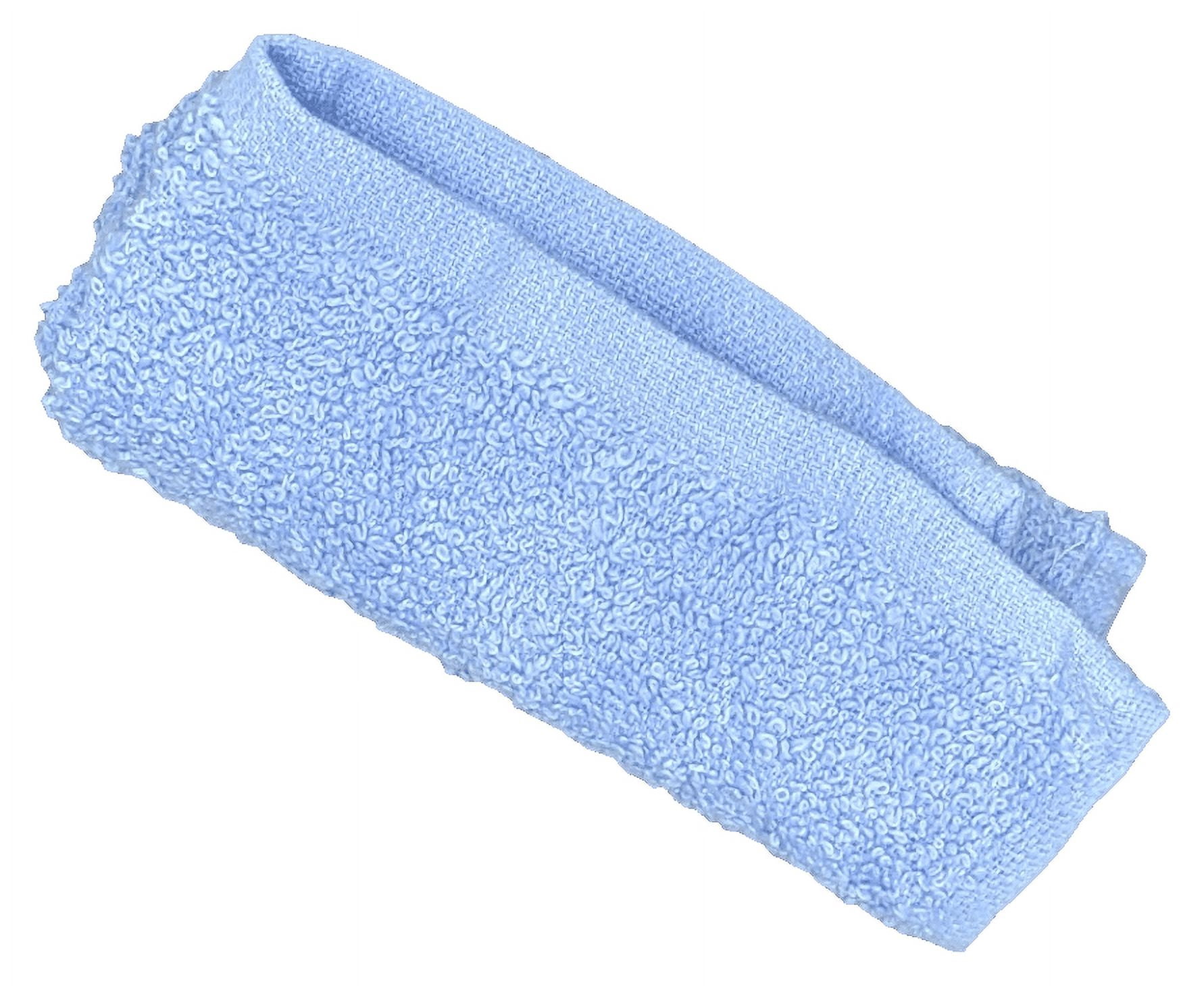 24 Pack 16 x 27 Light Blue Cotton Hand Towels | Gym Spa Hair Salon