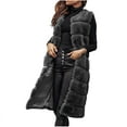 thumbnail image 2 of Busydd Women Coat Sleeveless Warm Fleece Vest Solid Color Fuzzy Winter Vest for Women Casual Long Vest for Women XL, 2 of 9