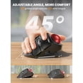 thumbnail image 6 of Ergonomic Wireless Trackball Mouse, Adjustable Angle, Thumb Control, Quiet Click, Rechargeable, Multi-Device Bluetooth & USB, for Windows Mac-Red Ball, 6 of 8