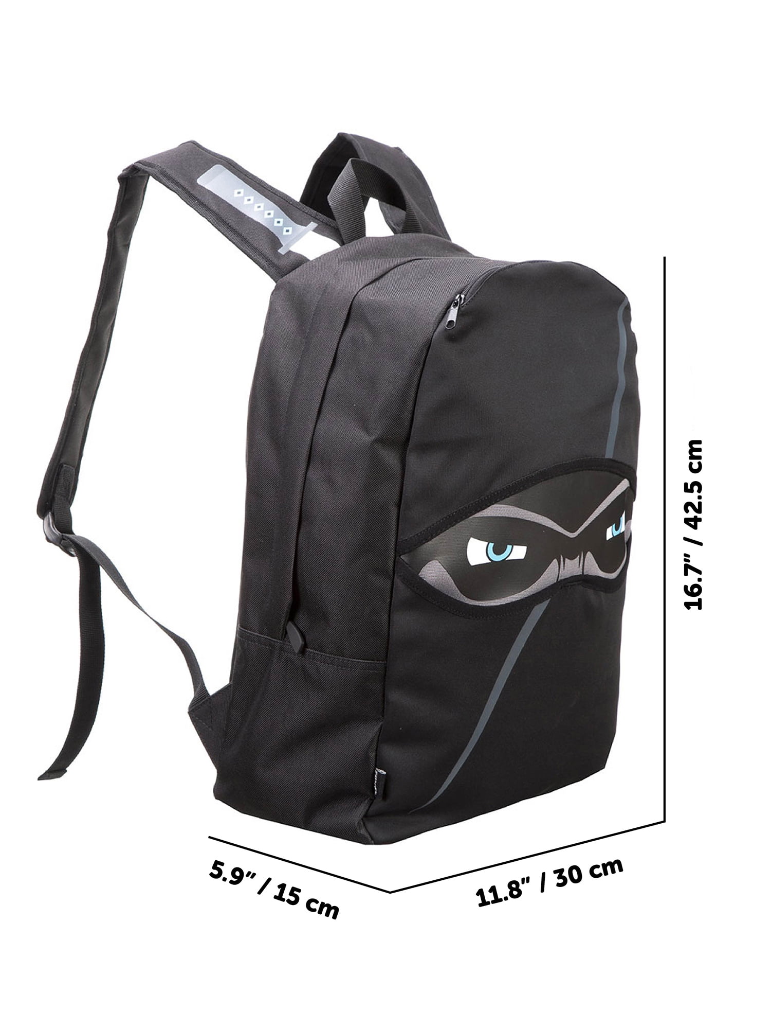 ZIPIT Dark Ninja Backpack, Cute Book Bag for Boys
