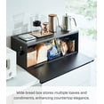 thumbnail image 3 of Yamazaki Home Bread Box - Wide, Black, Steel, 32L, Supports 22 pounds, No Assembly, 3 of 7