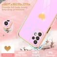 thumbnail image 2 of for Samsung Galaxy A23 5G Case with HD Screen Protector Shockproof Protection, Love Heart Plating Girly Women Cute Soft TPU Luxury Elegant Case for Galaxy A23 4G/5G, Purple, 2 of 12