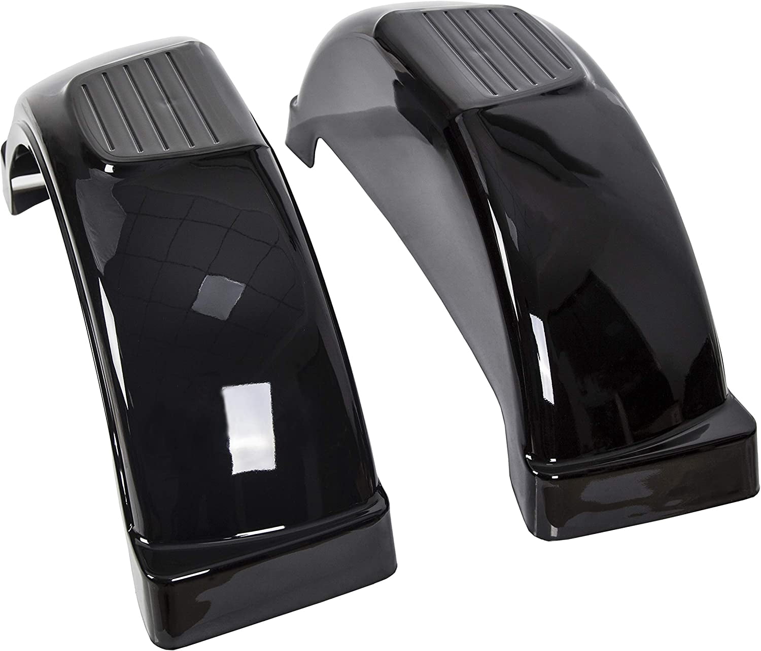 Kojem 2Pcs 13" Single-Axle Trailer Fenders W/Steps Skirt Boat Black