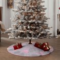 thumbnail image 4 of Sikiie Pink Flamingo Nativity Christmas Tree Skirt, Jesus Christian Winter Holiday Tree Mat Decoration(30-48IN)48", 4 of 6
