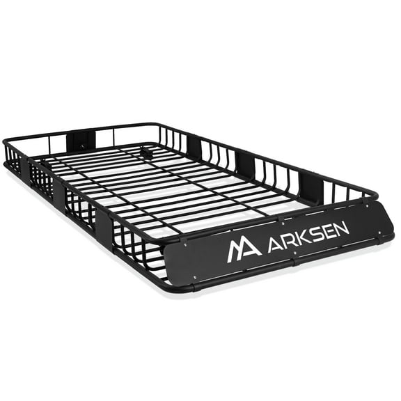ARKSEN 84"x 39"x 6" Universal Roof Rack Cargo Extension Car Top Luggage Holder Carrier Basket SUV Camping, Black