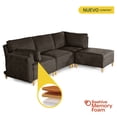 thumbnail image 2 of Sala Modular Makora Morelli Memory Foam Chocolate Chenille De 4 módulos, 2 of 9