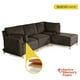 thumbnail image 2 of Sala Modular Makora Morelli Memory Foam Chocolate Chenille De 4 módulos, 2 of 9