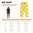 thumbnail image 3 of Balery Yellow And White Polka Dot Pantalones de pijama para mujer, pijamas ultraligeros, pantalones de estar por casa-Large, 3 of 6