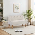 thumbnail image 1 of EDTara Two-Seater Modern Sofa, Upholstered Fabric Couch With Plush Sponge Padding and Plywood Frame, 1 of 8