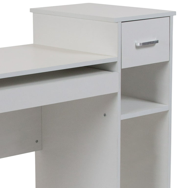 Free Shipping! Flash Furniture Highland Park White Computer Desk