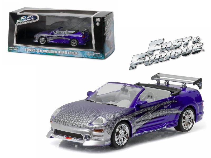Mitsubishi eclipse spyder purple novel's the fast and furious 1/43 