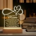 thumbnail image 4 of Acrylic Night Light Gift for Mom - Mother Night Light - You Mean The World to Our Family Night Lights Lamp Gift for Moms from Daughter Son on Birthday Christmas Valentines, 4 of 6