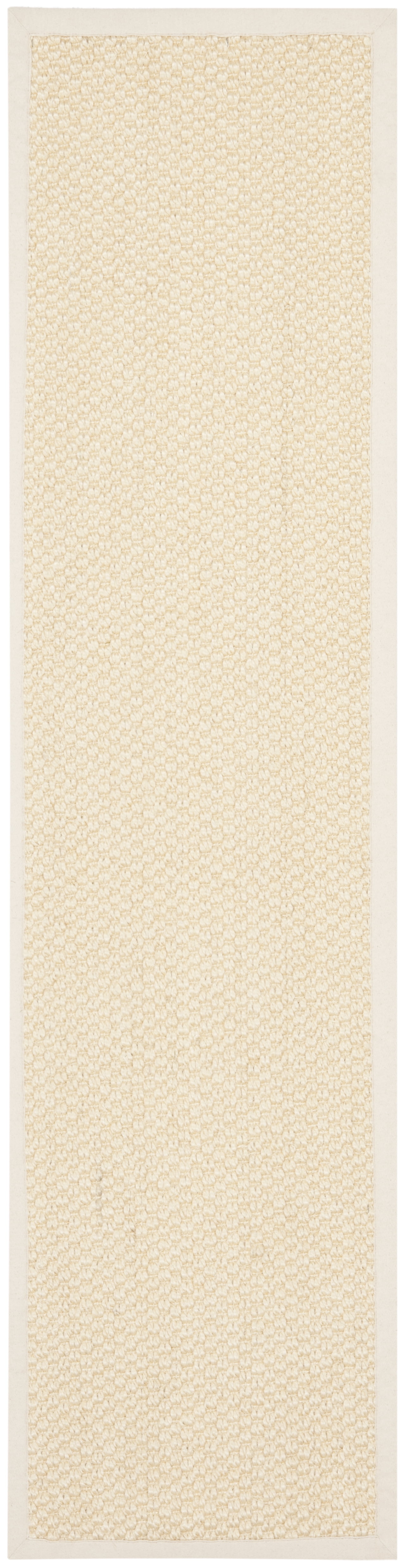 Safavieh Natural Fiber Charlene Bordered Runner Rug, Creme, 2' x 8'