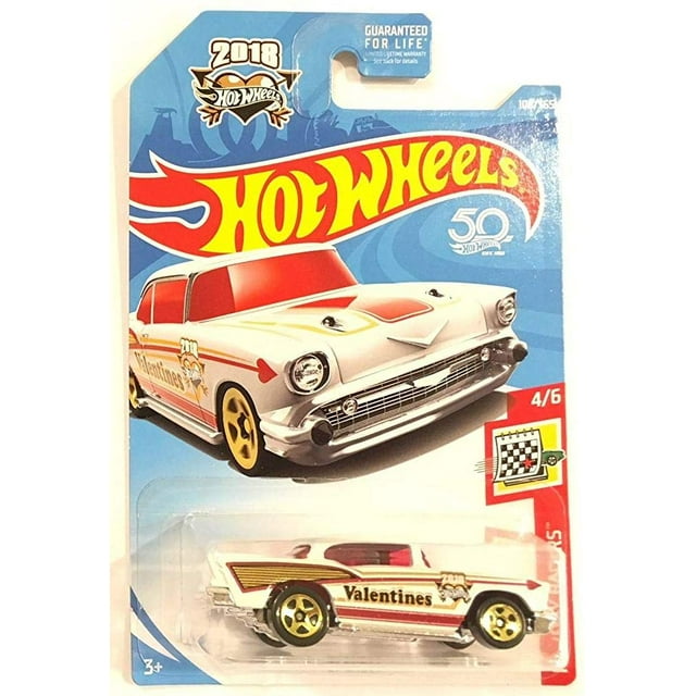 Auto de juguete Hot Wheels 2018, 50 aniversario, Holiday Racers, Chevy 57