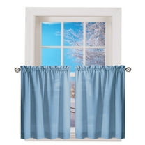 Stacey Window Curtain Tier Set with Rod Pocket Top - Classic Home Decor Staple for Any Room