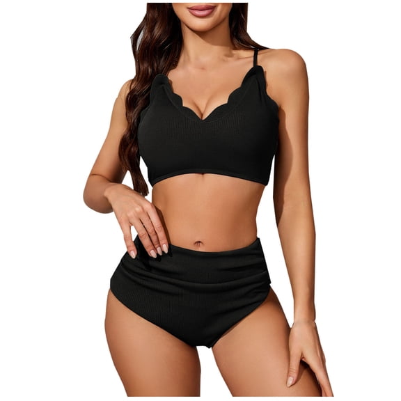 Tbopshirt Swimsuits for Women,Womens Bathing Suits,Fashion Women Solid Bikini Push-up Brazilian Swimwear Beachwear Set Swimsuit,Plus Size Swimsuits