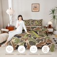 thumbnail image 3 of Castle Fairy Camo Duck Letter A Queen Comforter Set 3pcs for Men,Hunting Theme Bedding Comforter Set,Black Reversible, 3 of 6