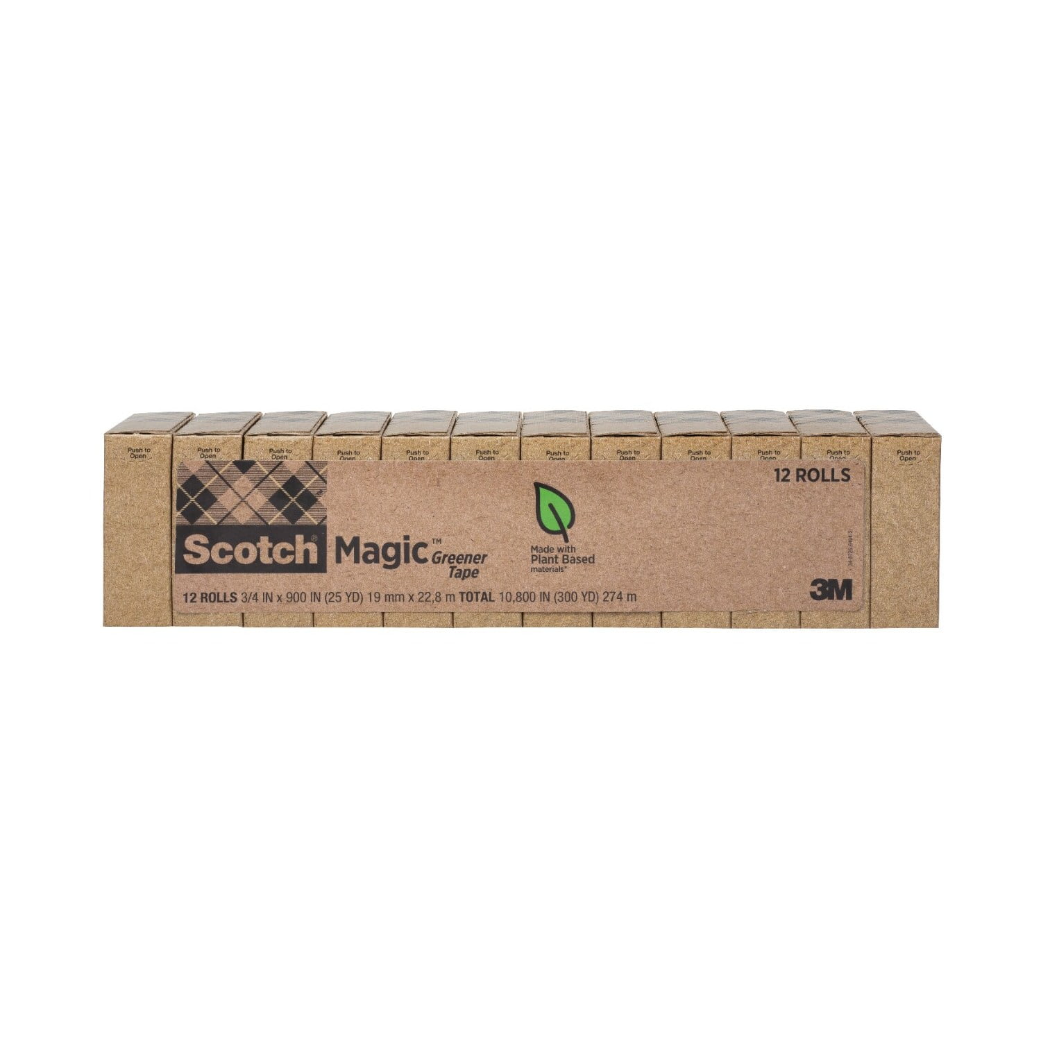 Scotch Magic Greener Tape Refills, 3/4 in. x 900 in., 12 Boxes/Pack
