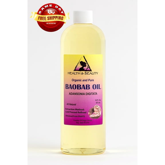 Baobab Oil Refined Organic Carrier Cold Pressed Premium Fresh 100% Pure 32 oz