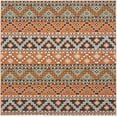 thumbnail image 2 of SAFAVIEH Veranda Luwig Southwestern Indoor/Outdoor Area Rug, 6'7" x 6'7" Square, Terracotta/Chocolate, 2 of 7