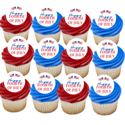 American Pride 12 - 2 inch Cupcake Edible Frosting Photos