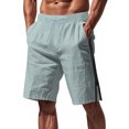 thumbnail image 3 of DDAPJ pyju Clearance Today! Mens Trendy Athletic Shorts Side Zipper Casual Sweat Shorts Lightweight Drawstring Twill Summer Short Pants with Pockets Blue XXXL, 3 of 9