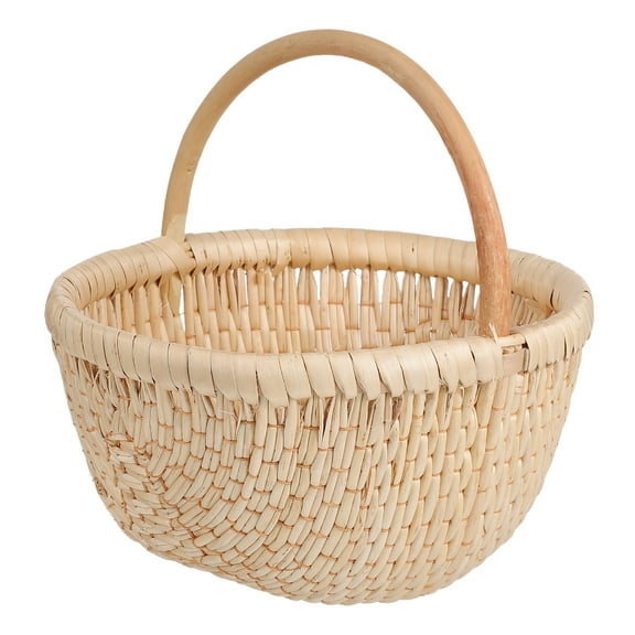 HEALEEP Willow Rattan Beige Basket for Home Use 1Pcs 9.8x9.4in